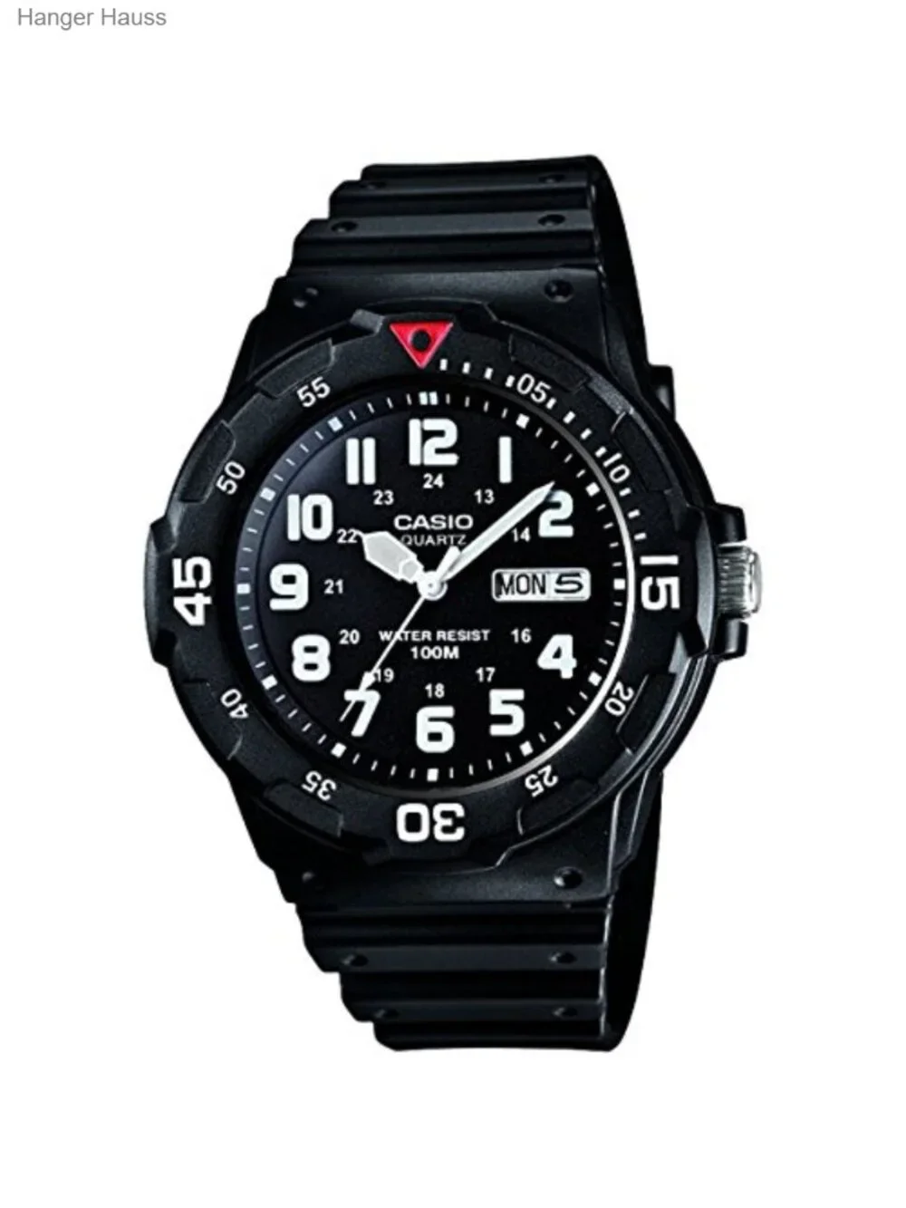 Mens Casual Wrist Watch Quartz Movement Water Resistant 100m Resin Case